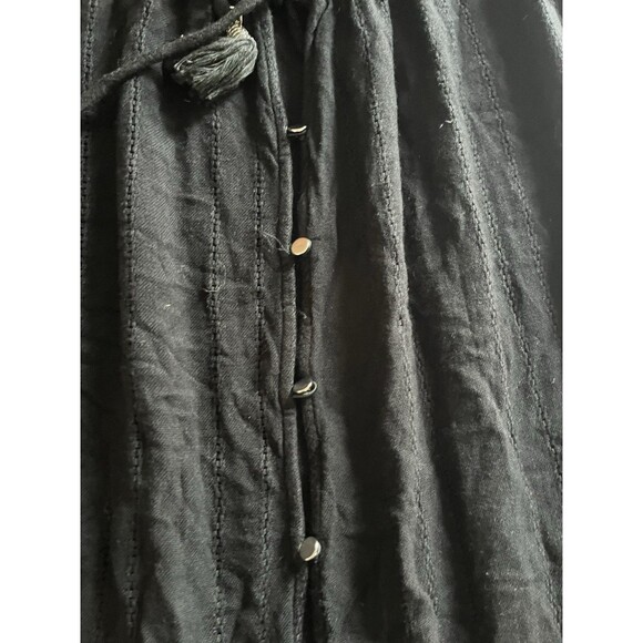 Blue Island Swim Cover Dress Button Front Black Size M - Picture 3 of 6